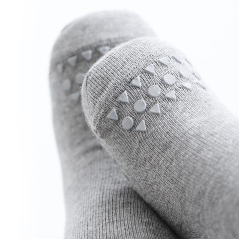 GOBABYGO Non-Slip Socks Grey Melange