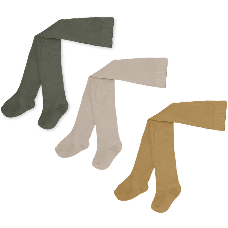 KS3766 - 3 PACK RIB TIGHTS - MILK-HONEY-BASIL - Extra 0 (1)