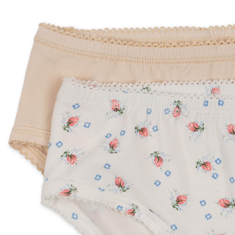 KS5890 - BASIC 2 PACK GIRL UNDERPANTS GOTS - BRISE DÉ ÉTÉ WHITE-NOUVELLE PEACH - Extra 5