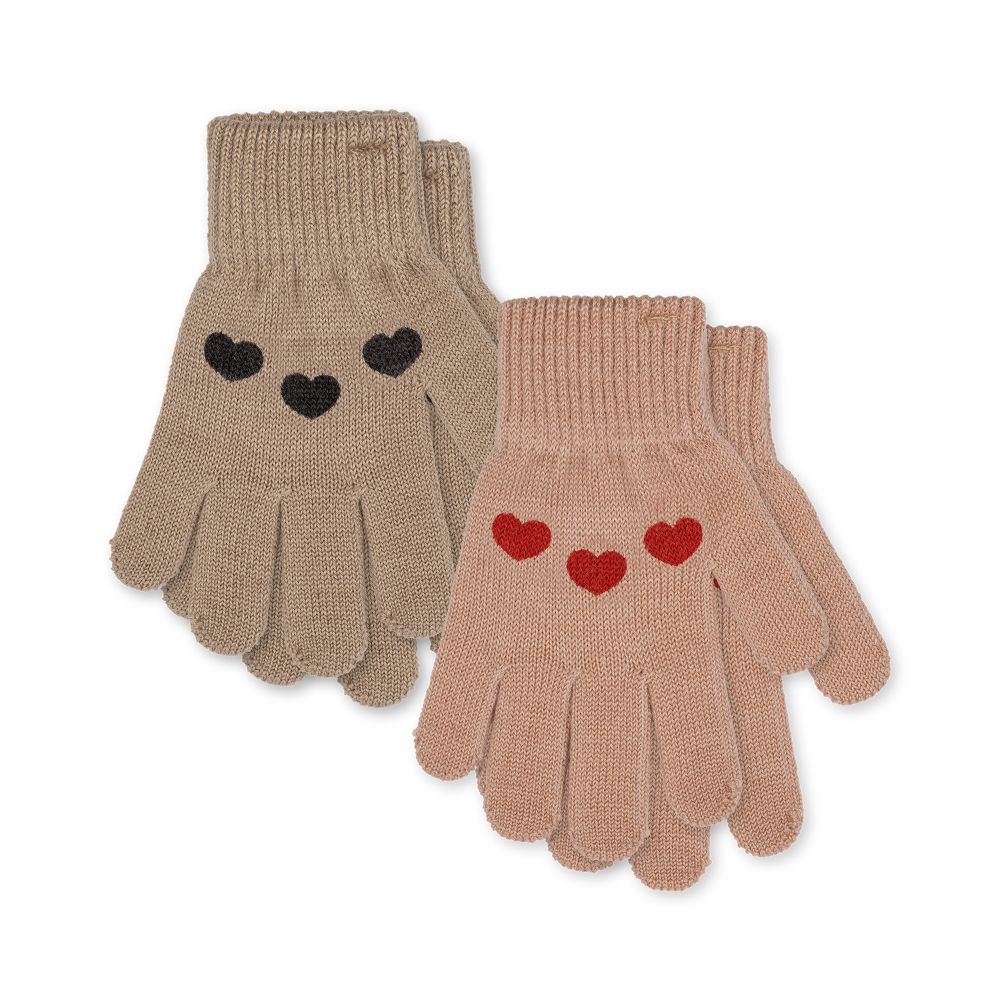 KS6351 - CHRISTMAS 2 PACK GLOVES - CHRISTMAS HEARTS - Main
