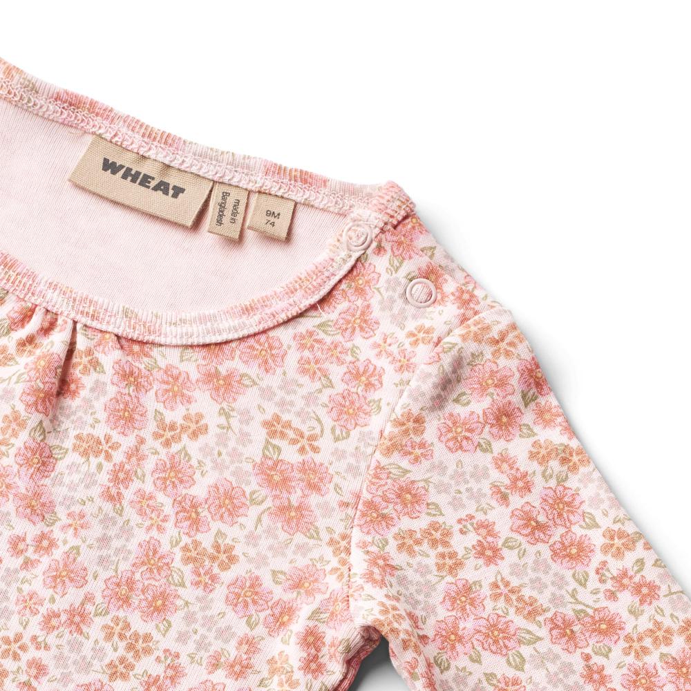 9105j-130 GOTS - Body L-S Liv - 2475 rose flowers - Extra 2
