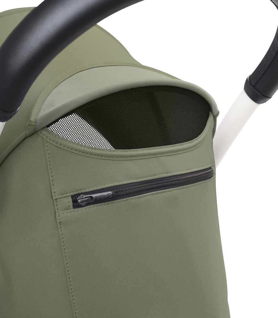 YOYO3_6PLUS_Olive_WhiteFrame_Canopy rear-window open_Close-up_A8