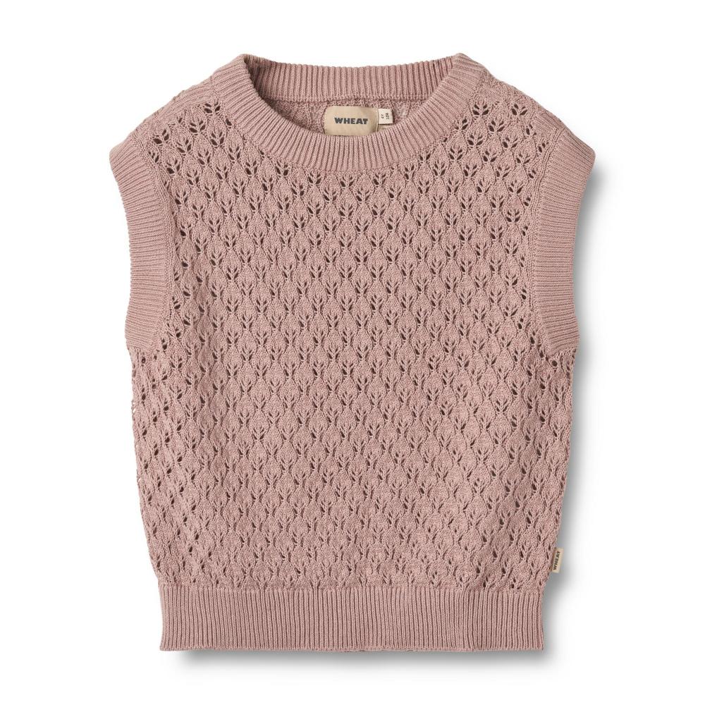 0584k-560 GOTS - Knit Vest Saga - 1135 dry rose - Main
