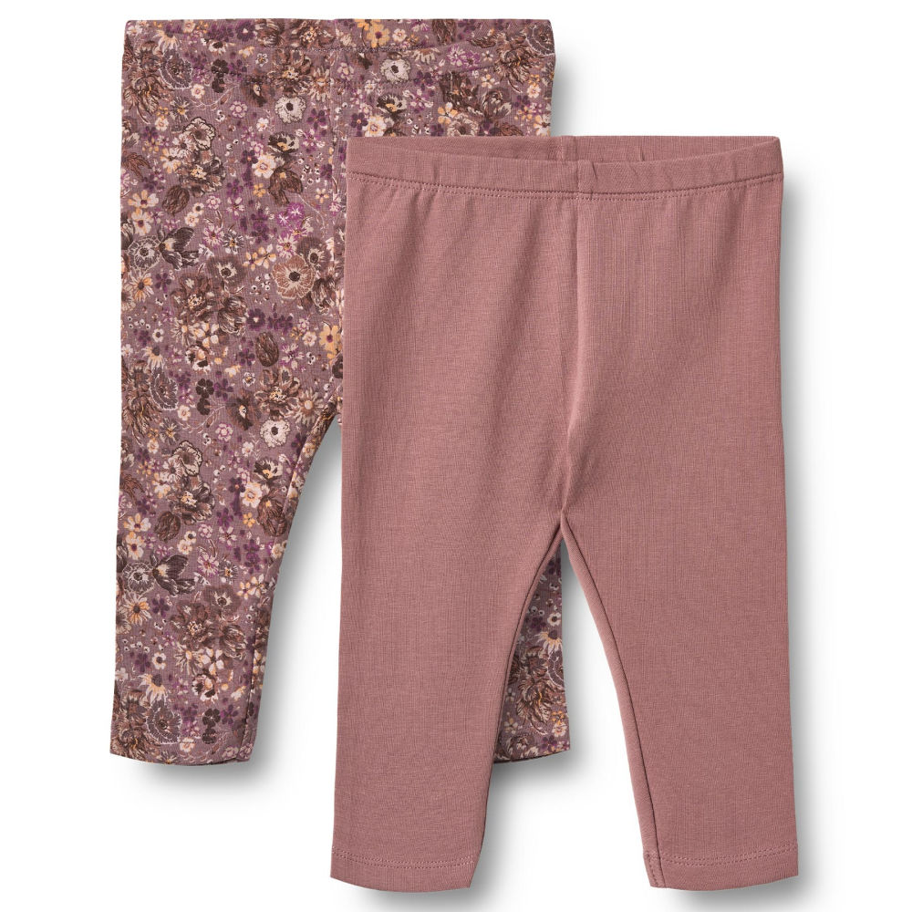 4859k-135 GOTS - 2 Leggings Jules - 1347 lavender flowers - Extra 0