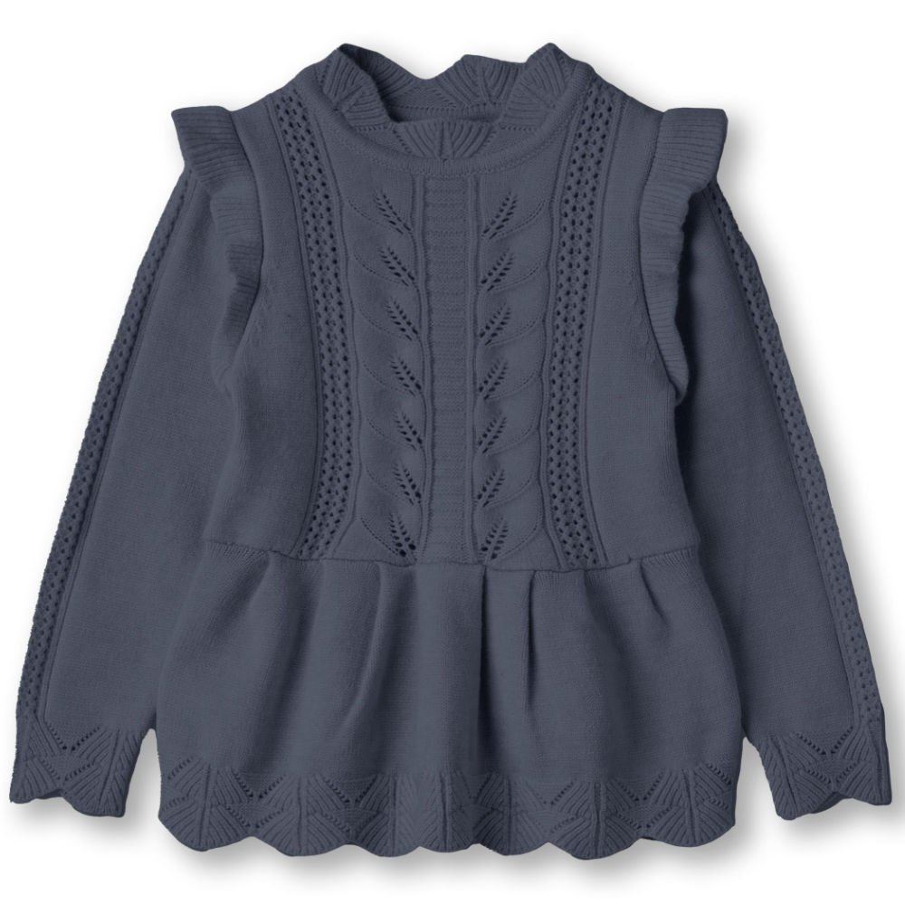 F1270 - ALILLY PEPLUM PULLOVER - INSIGNIA BLUE - Extra 0