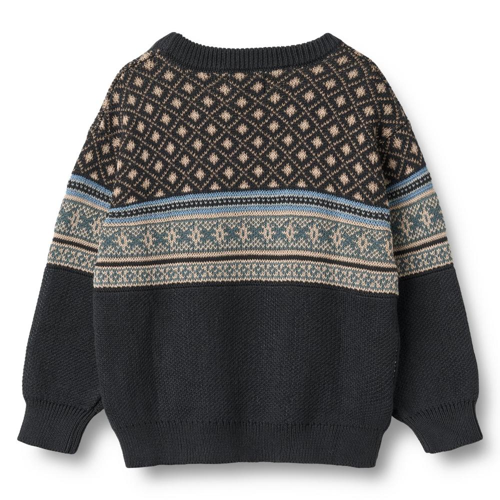 2591-560-GOTS - Jacquard Pullover Julius - 1432 navy - Extra 2