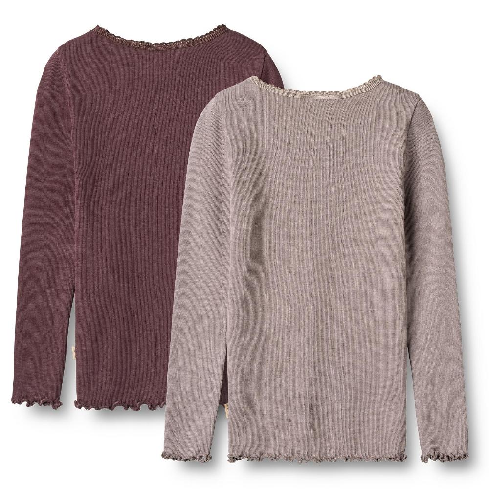 0181-007 - 2 Rib T-Shirt L-S Reese - 9581 purple fudge - Extra 2