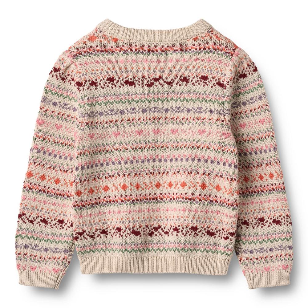 0514-560-GOTS - Jacquard Pullover Olga - 9042 multi - Extra 1