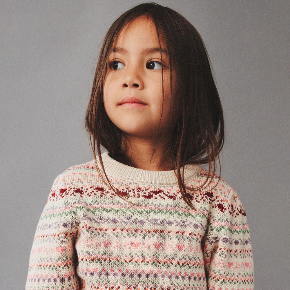 0514-560-GOTS - Jacquard Pullover Olga - 9042 multi - Extra 2