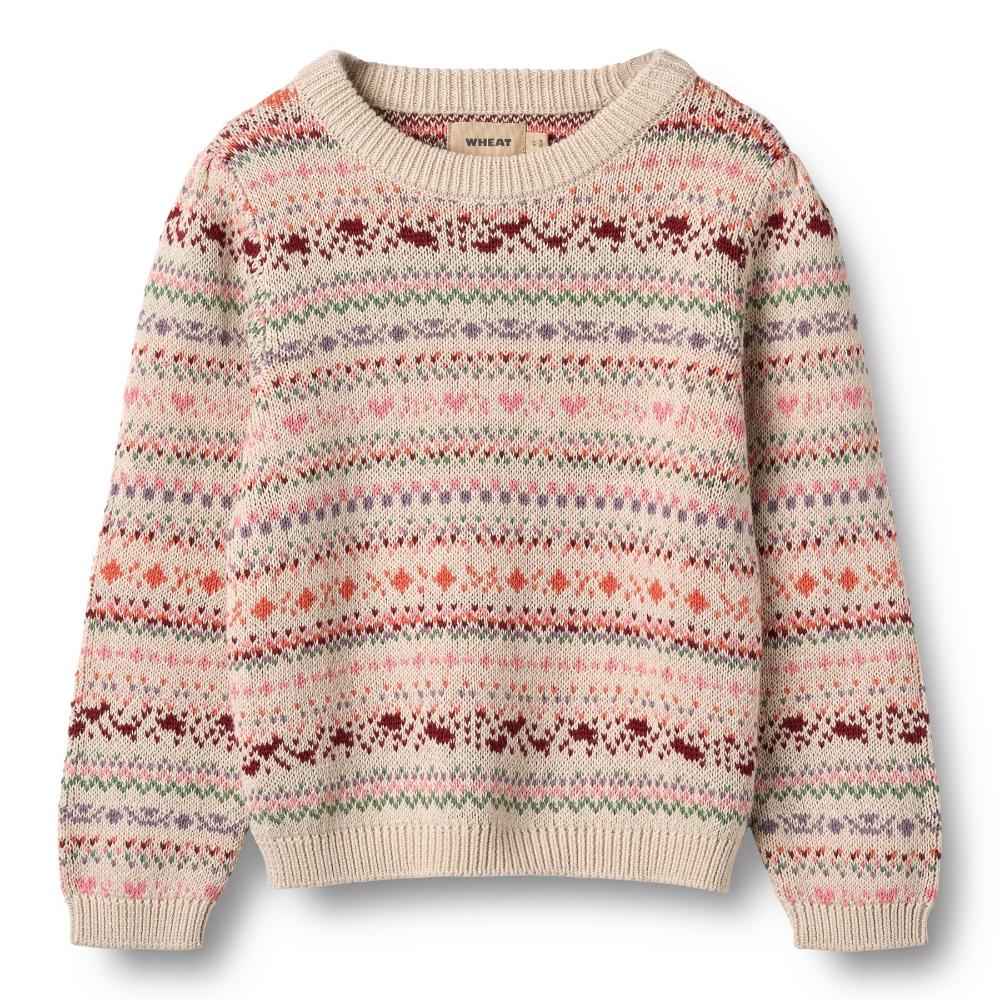 0514-560-GOTS - Jacquard Pullover Olga - 9042 multi - Main