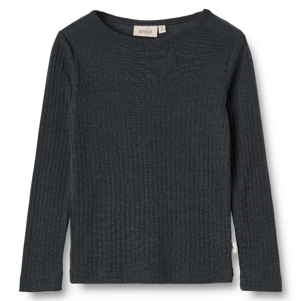 2157k-781 - Wool Silk t-shirt L-S Alfie - 1432 navy - Main