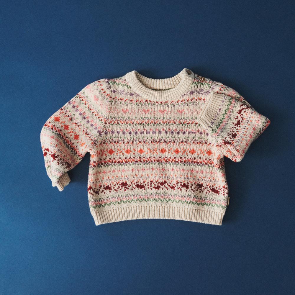 4514-560-GOTS - Jacquard Pullover Olga - 9042 multi - Extra 4