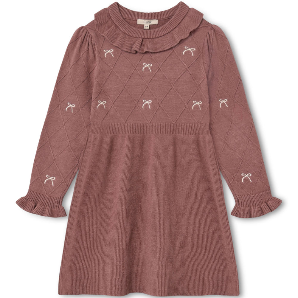 FX1879 - ALON BOW DRESS - ASH ROSE - Main