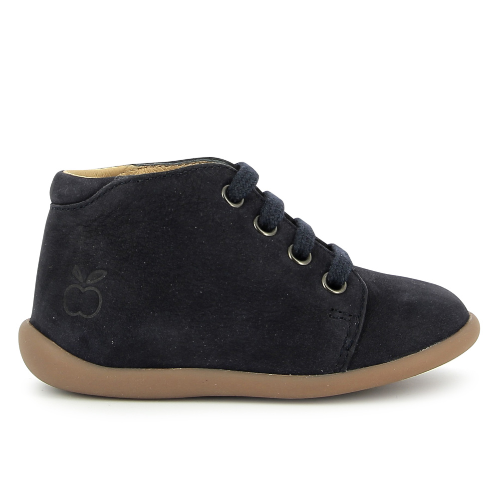 POM D'API / HIVER 2025 / STAND-UP BOTTINE / NUBUCK + CAOUTCHOUC / MARINE