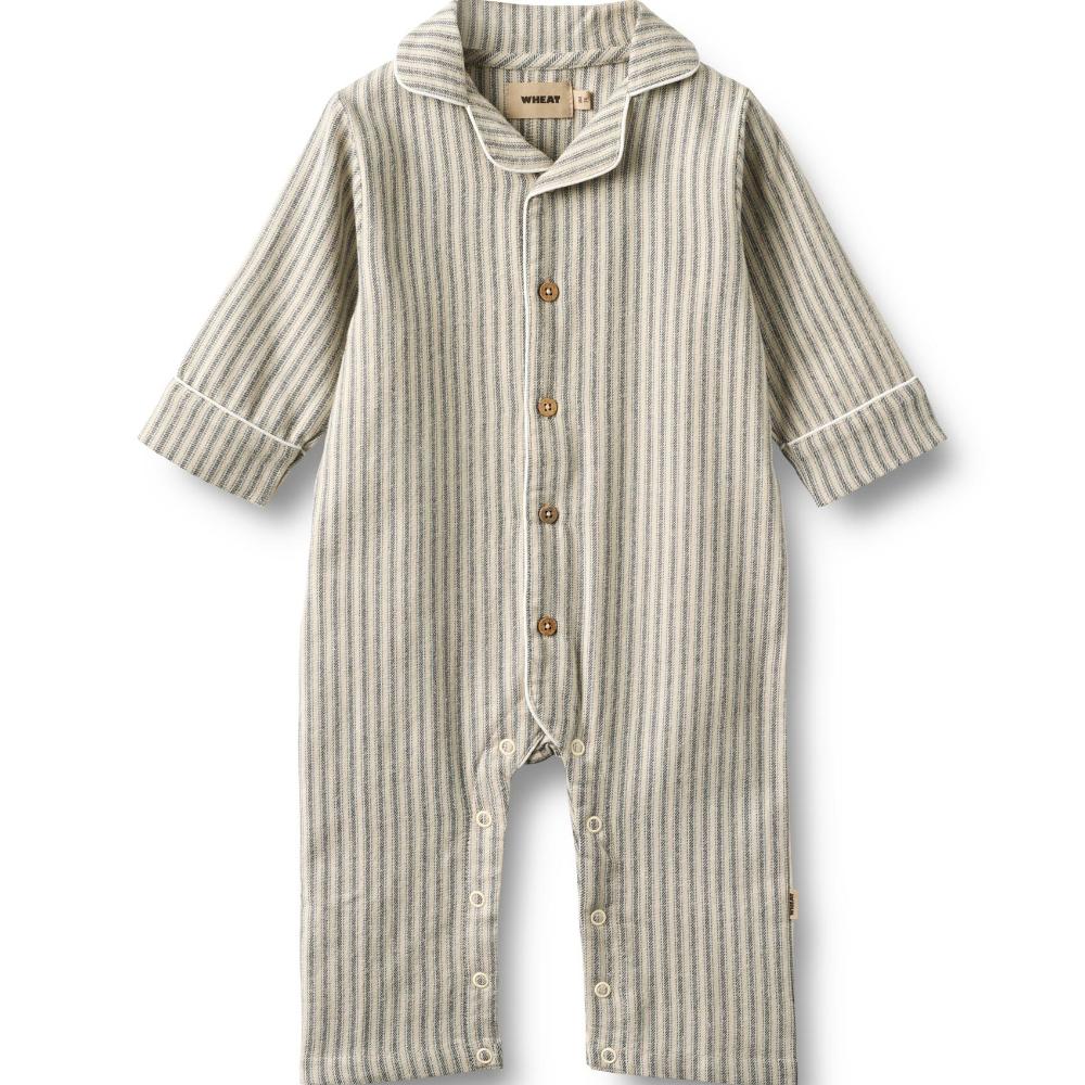 3290-402-GOTS - Night Suit L-S Lennie - 9585 blue stripe - Main