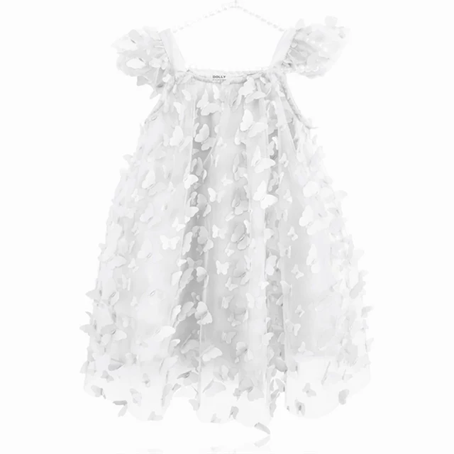 DOLLY BY LE PETIT TOM allover butterflies Tutu dress - White