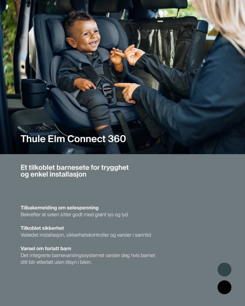 Thule Elm Connect 360 med eBuckle og tilkoblet sikkerhet